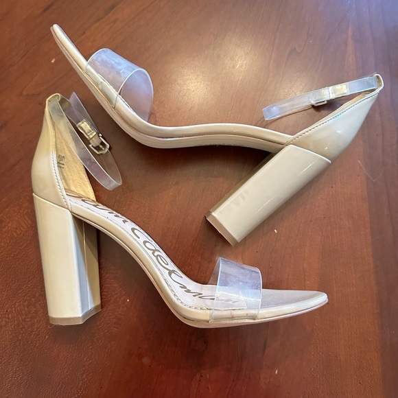 Sam Edelman Yaro Heels in Clear & Nude Patent - Picture 4 of 11